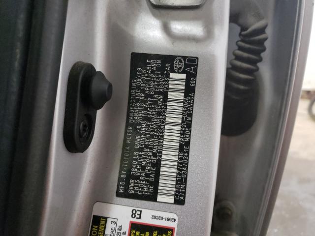 2010 TOYOTA COROLLA BA 2T1BU4EE5AC262371