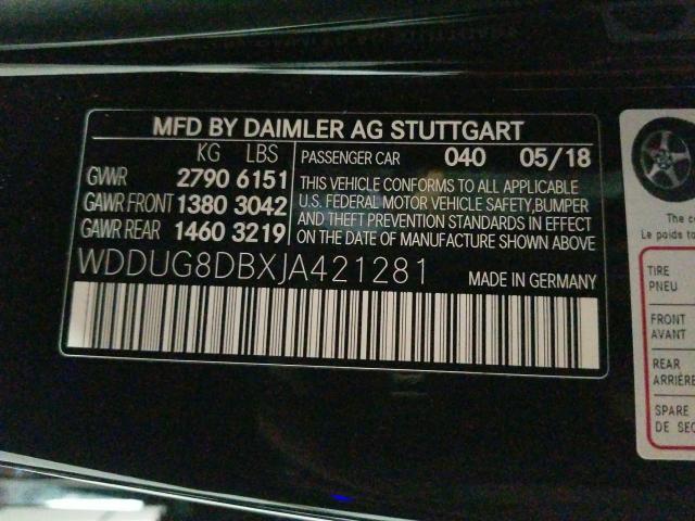 2018 MERCEDES-BENZ S 560 WDDUG8DBXJA421281