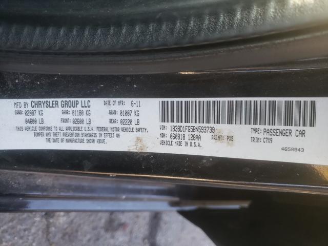 2011 DODGE AVENGER MA 1B3BD1FG5BN593739