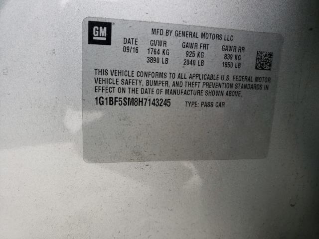 2017 CHEVROLET CRUZE PREM 1G1BF5SM8H7143245