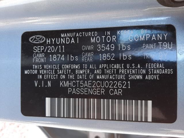 2012 HYUNDAI ACCENT L KMHCT5AE2CU022621