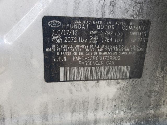 2013 HYUNDAI ELANTRA GL KMHDH4AE6DU739900