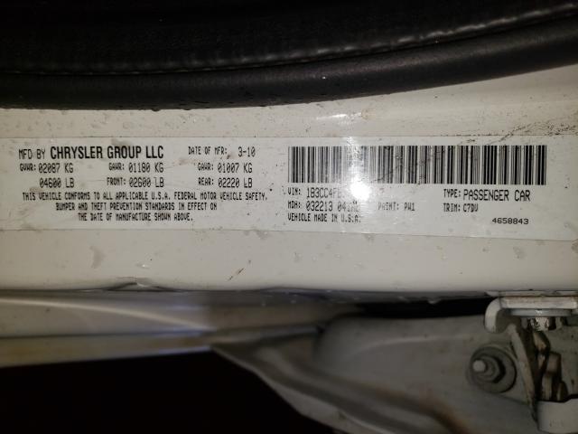 2010 DODGE AVENGER 1B3CC4FB3AN167317