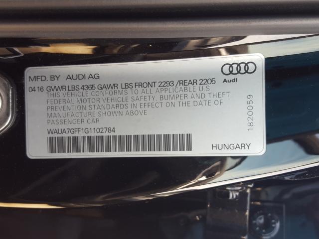 2016 AUDI A3 PREMIUM WAUA7GFF1G1102784