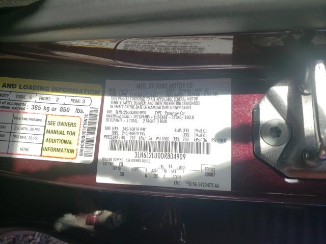 2013 LINCOLN MKZ HYBRID 3LN6L2LU0DR804909