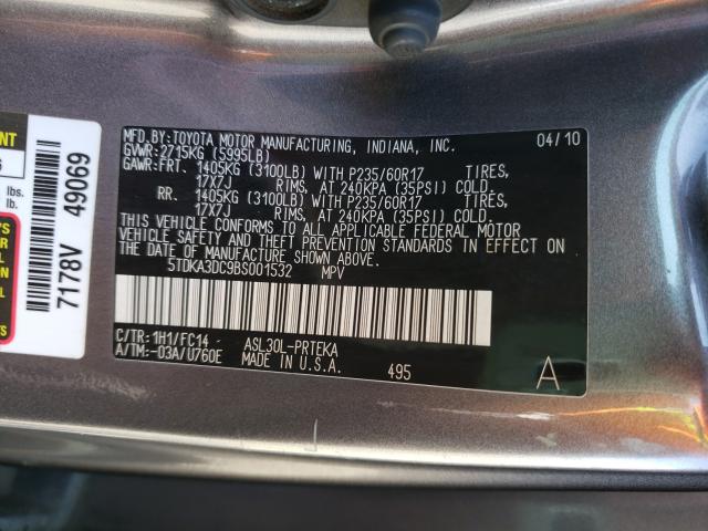 2011 TOYOTA SIENNA BAS 5TDKA3DC9BS001532