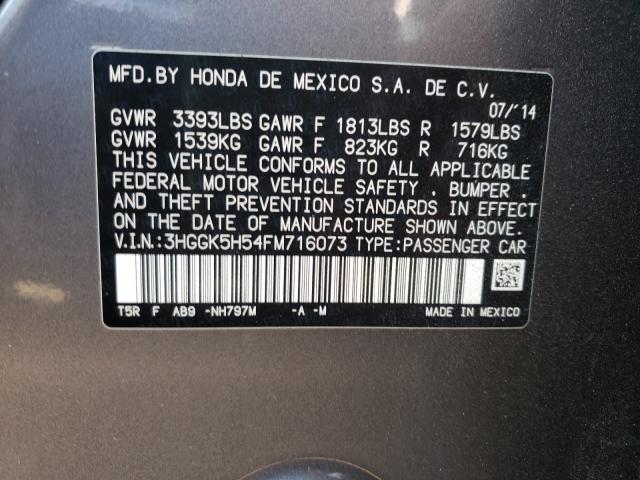2015 HONDA FIT LX 3HGGK5H54FM716073