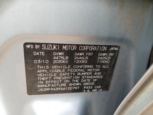2010 SUZUKI KIZASHI SE JS2RF9A39A6100797
