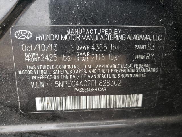 2014 HYUNDAI SONATA SE 5NPEC4AC2EH828302