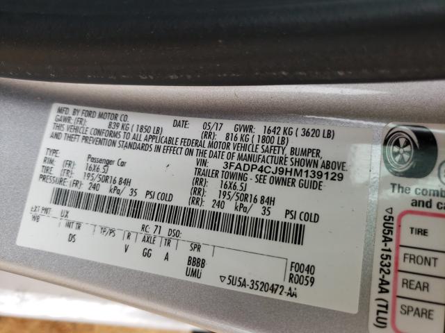 2017 FORD FIESTA TIT 3FADP4CJ9HM139129