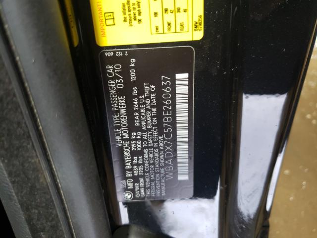 2011 BMW 335 I WBADX7C57BE260637