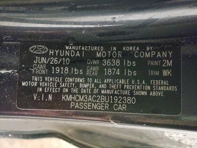 2011 HYUNDAI ACCENT GL KMHCM3AC2BU192380