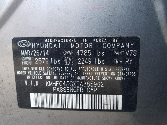 2014 HYUNDAI AZERA KMHFG4JGXEA385962