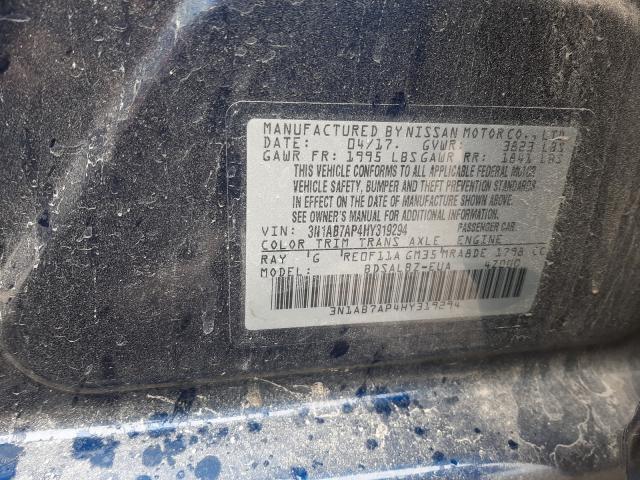2017 NISSAN SENTRA S 3N1AB7AP4HY319294