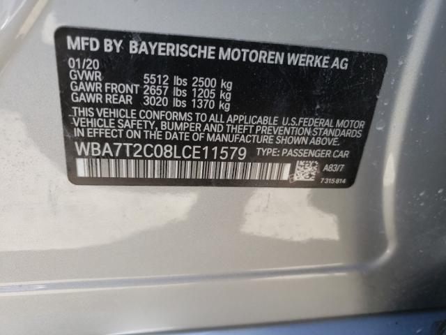 2020 BMW 740 I WBA7T2C08LCE11579