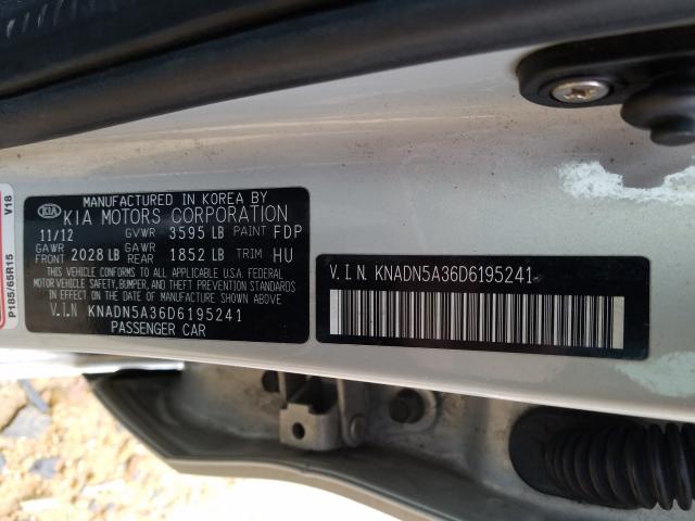 2013 KIA RIO KNADN5A36D6195241