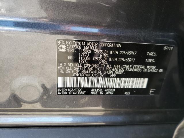2019 TOYOTA RAV4 LE JTMK1RFV6KJ015189