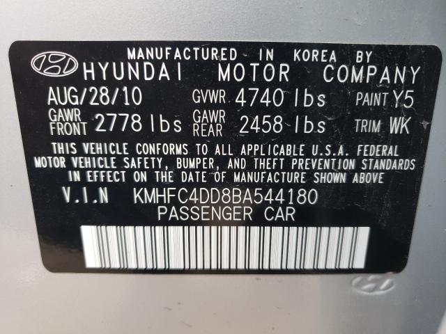 2011 HYUNDAI AZERA GLS KMHFC4DD8BA544180