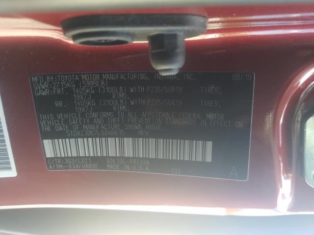 2020 TOYOTA SIENNA SE 5TDXZ3DC7LS046615