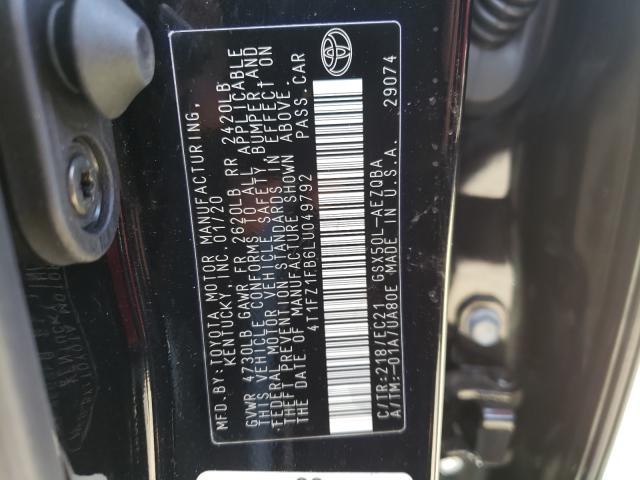 2020 TOYOTA AVALON XSE 4T1FZ1FB6LU049792