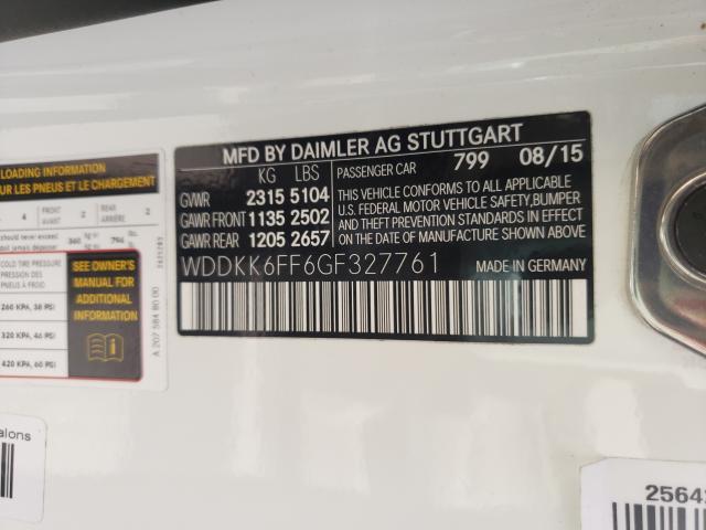 2016 MERCEDES-BENZ E 400 WDDKK6FF6GF327761