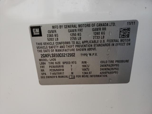 2012 GMC TERRAIN SL 2GKFLSE50C6212902