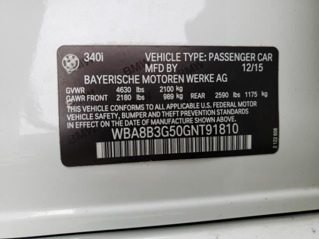 2016 BMW 340 I WBA8B3G50GNT91810