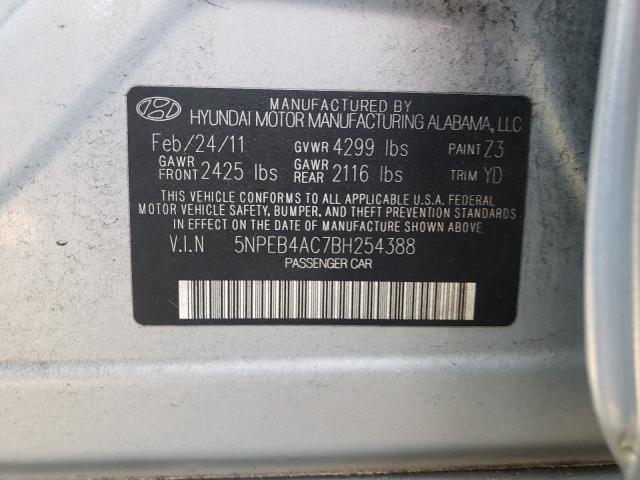 2011 HYUNDAI SONATA GLS 5NPEB4AC7BH254388