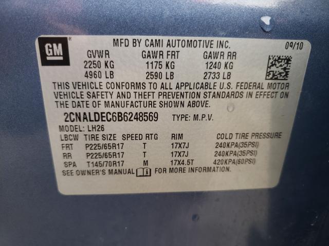 2011 CHEVROLET EQUINOX LT 2CNALDEC6B6248569