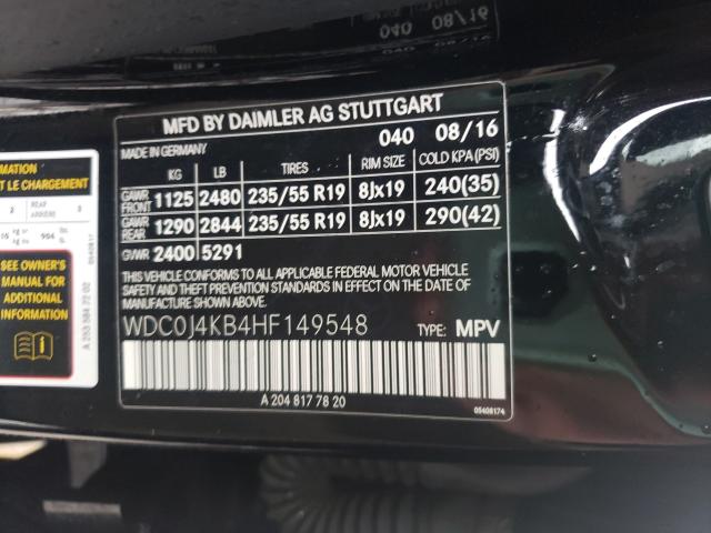 2017 MERCEDES-BENZ GLC COUPE WDC0J4KB4HF149548