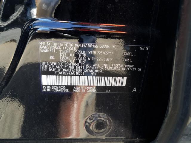 2018 TOYOTA RAV 4 2T3WFREV4JW516201