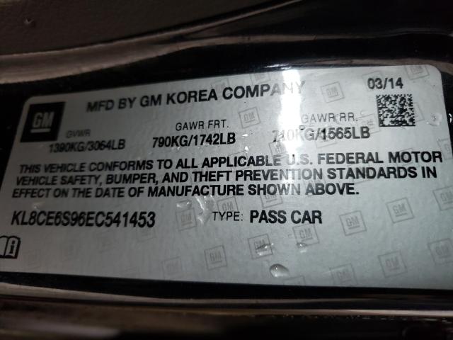 2014 CHEVROLET SPARK 2LT KL8CE6S96EC541453