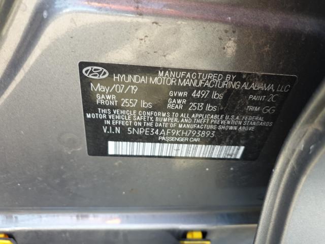 2019 HYUNDAI SONATA LIM 5NPE34AF9KH793893
