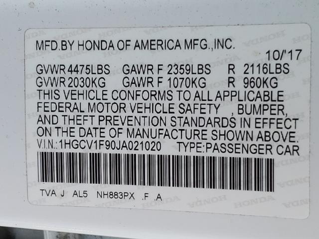 2018 HONDA ACCORD TOU 1HGCV1F90JA021020