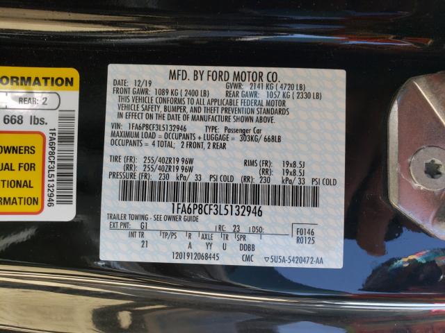 2020 FORD MUSTANG GT 1FA6P8CF3L5132946