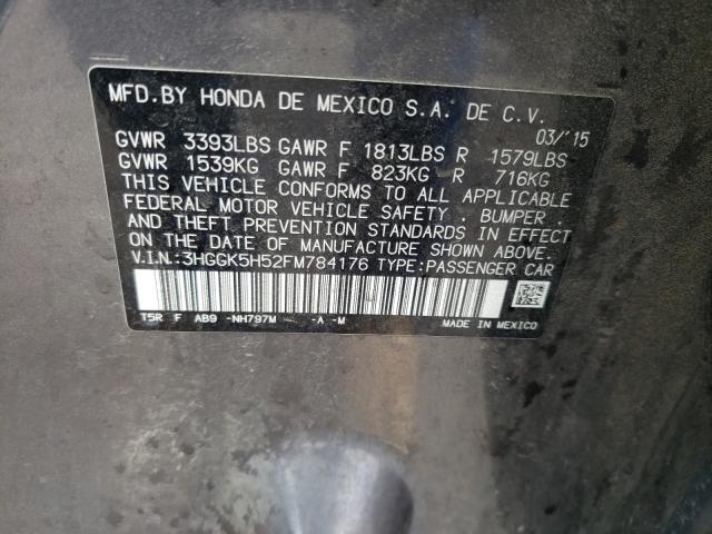 2015 HONDA FIT LX 3HGGK5H52FM784176