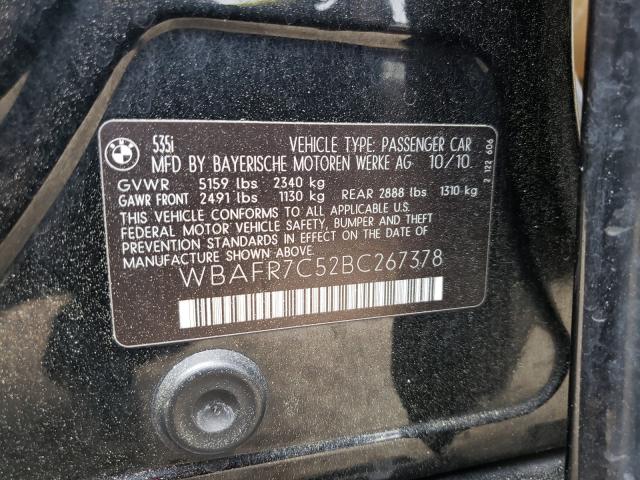 2011 BMW 535 I WBAFR7C52BC267378