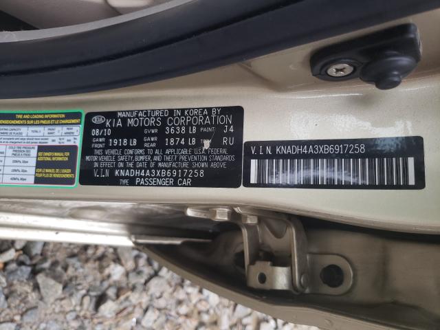 2011 KIA RIO BASE KNADH4A3XB6917258