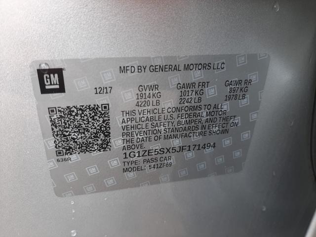 2018 CHEVROLET MALIBU PRE 1G1ZE5SX5JF171494