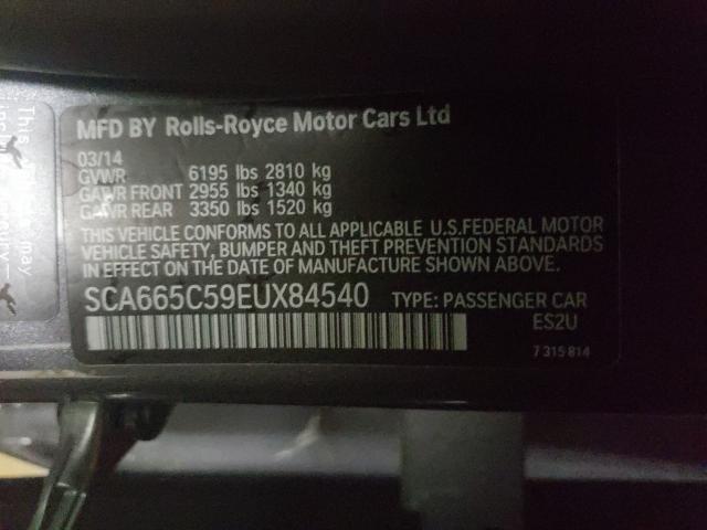 2014 ROLLS-ROYCE WRAITH SCA665C59EUX84540