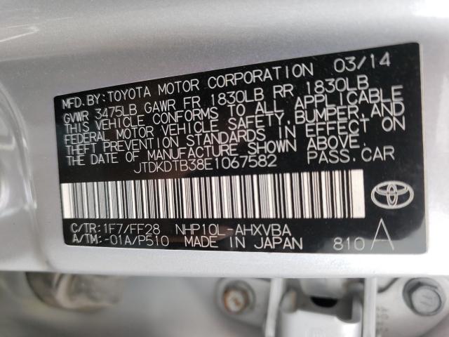 2014 TOYOTA PRIUS C JTDKDTB38E1067582