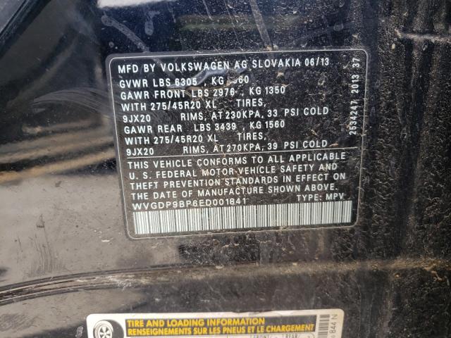2014 VOLKSWAGEN TOUAREG TD WVGDP9BP6ED001841