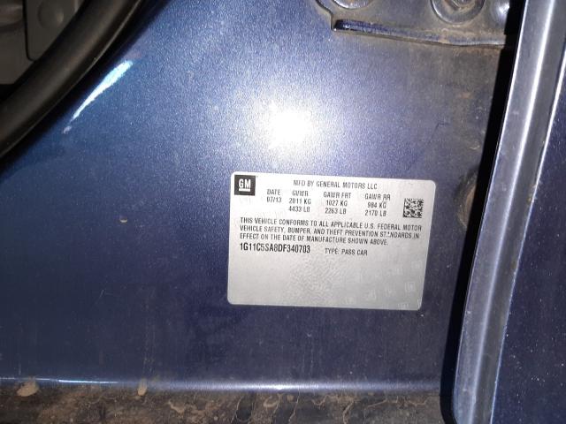 2013 CHEVROLET MALIBU 1LT 1G11C5SA8DF340703