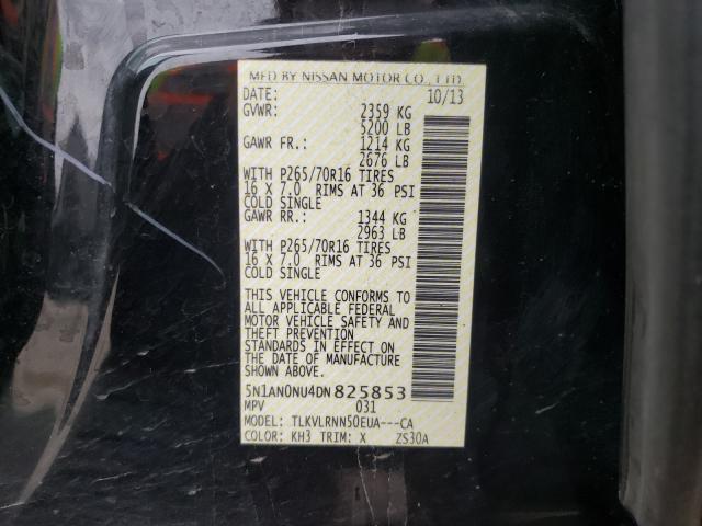 2013 NISSAN XTERRA X 5N1AN0NU4DN825853
