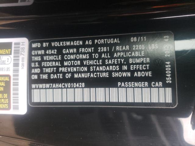 2012 VOLKSWAGEN EOS KOMFOR WVWBW7AH4CV010428