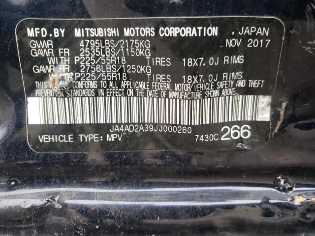 2018 MITSUBISHI OUTLANDER JA4AD2A39JJ000260