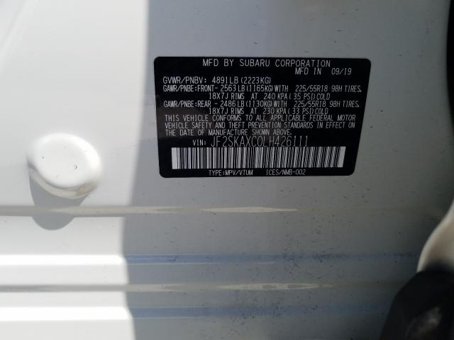 2020 SUBARU FORESTER T JF2SKAXC0LH426111