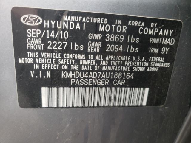 2010 HYUNDAI ELANTRA BL KMHDU4AD7AU188164