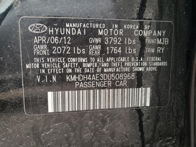 2013 HYUNDAI ELANTRA GL KMHDH4AE3DU508968