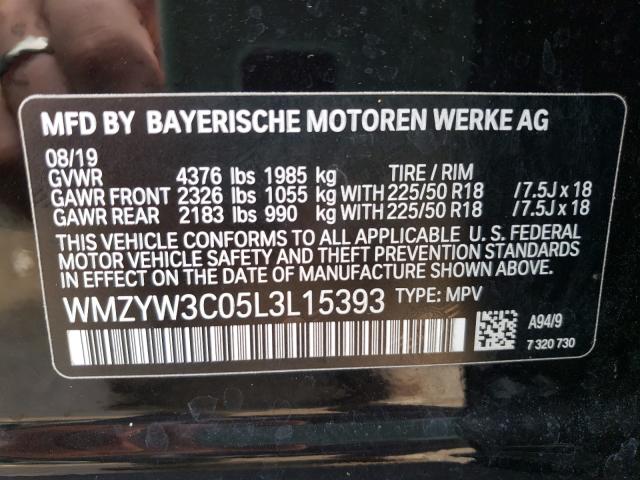 2020 MINI COOPER COU WMZYW3C05L3L15393